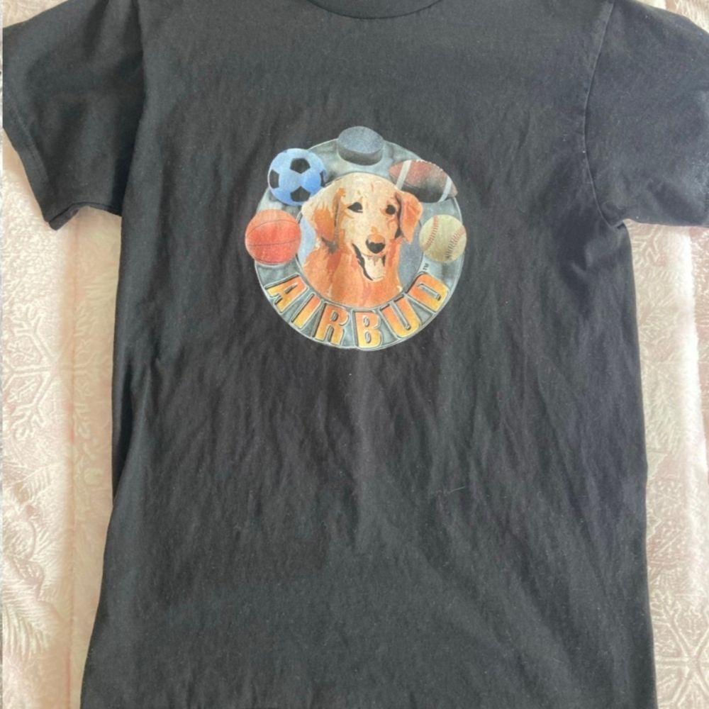 Hanes Black Air Bud Dog T-Shirt